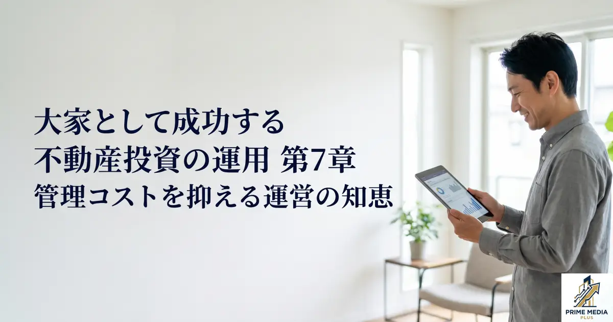 大家として成功する｜不動産投資の運用 第7章 管理コストを抑える運営の知恵